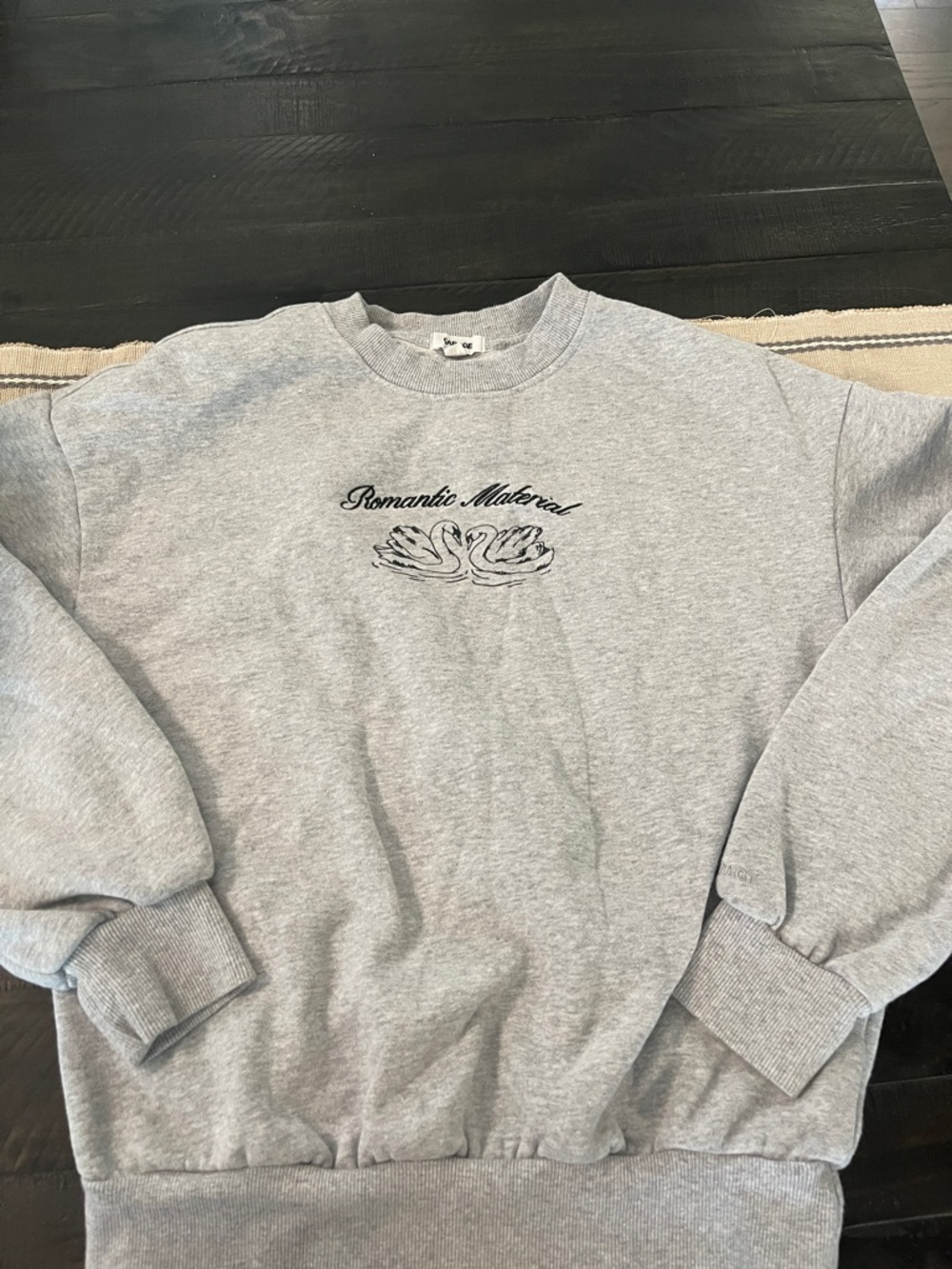 Garage Romantic Material Gray Crewneck Sweatshirt
